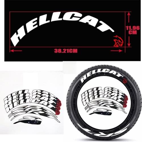 8pcs/lot Car Tire Lettering Stickers Car Tuning Universal 3D Permanent PVC Tire Conjoined Letter Sticker New Styling Decals