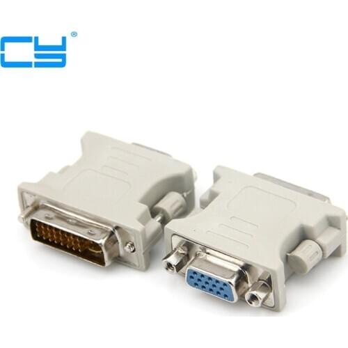 Beige color DVI 24+5 Male to VGA Female VIDEO Monitor projector Adapter Converter dvi vga adapter connector adaptor