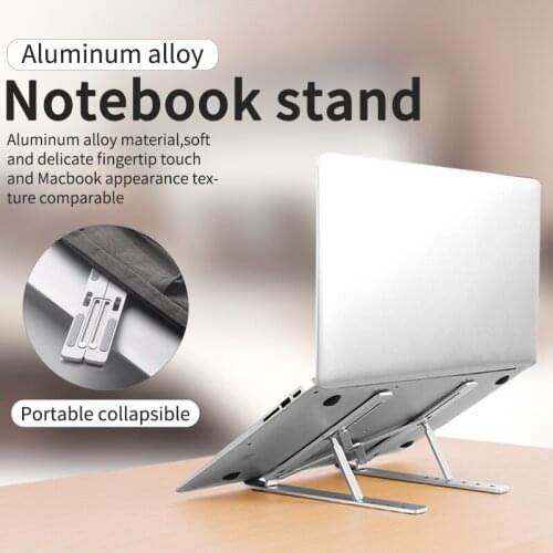 Aluminum Alloy Vertical Laptop Stand Folding Laptop Cooling Holder Adjustable Suporte Notebook Stand For MacBook Air Pro Stand