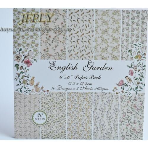 Garden Series Scrapbooking Paper Pack Craft Paper Art Card Card Making 6"x 6" 20 Sheets /pack