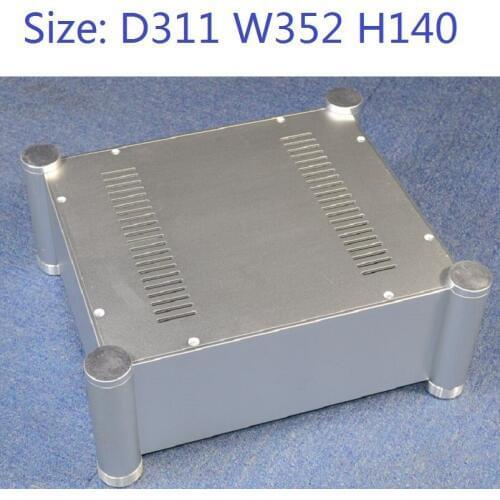 Decoding Preamp Enclosure Amp D311 W352 H140mm DAC Amplifier Case Aluminum Chassis Power Supply DIY No Hole Case WA136