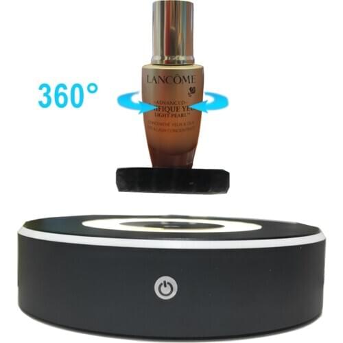 DIY Decorations Magnetic Levitation Rotating Display Platform With LED Light Base Hold 0-200g Small Christmas Gift Jewelry Stand