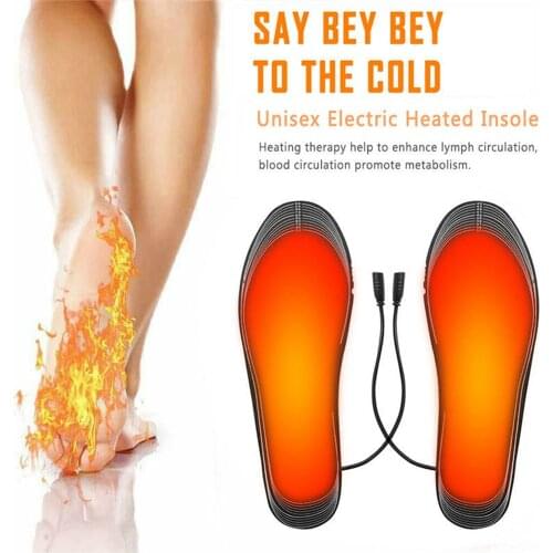 1 Pair Electric Heating Insoles Heated Foot Warmer USB Heated Shoes Inserts Shoes Heated Outdoor Foot Treasure Pads