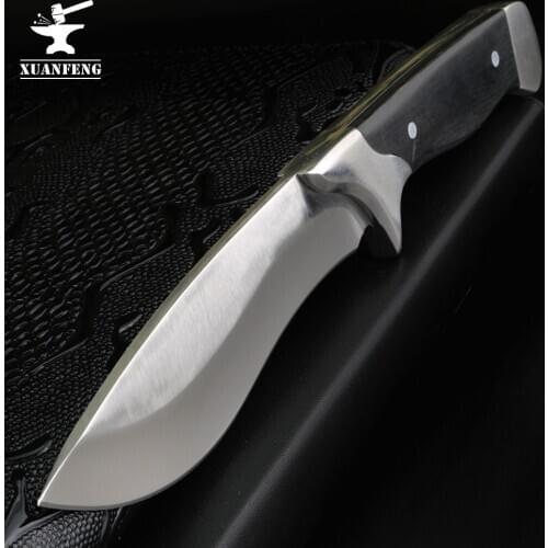 Fixed XUAN FENG knife 440C survival knife with wooden handle handmade knife hunting knife EDC tool