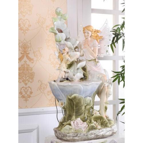 Water fountain feng shui ornaments creative home decorations living room opening gifts humidifier tank does not contain a base
