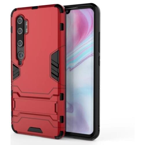 100pcs/lot Stand PC +TPU 2 in 1 Hybrid Armor Case For xiaomi Note10 CC9Pro Redmi Note 8Pro Note 8 Note 8T