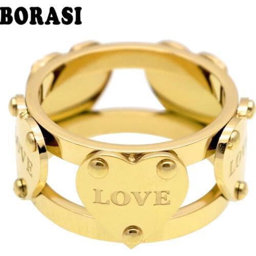 Hot Sale Fashion Luxury Famous Brand Love Ring New Female Rings Gold Color Five Peach Heart Ring For Women Anillo Fine Jewelry