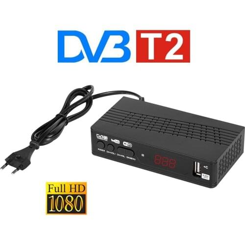 H.265 HEVC HD 1080P TV Tuner DVB-T2 For Monitor Adapter USB2.0 Tuner Receiver Satellite TV Receiver Decoder with EU Plug