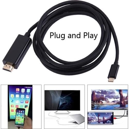 TypeC HDMI-compatible Cable To TV HDTV Video Adapter for Huawei P20 P30 P40 for Samsung Galaxy S20 S10 S9 S8 Plus Note 8 9 10 20