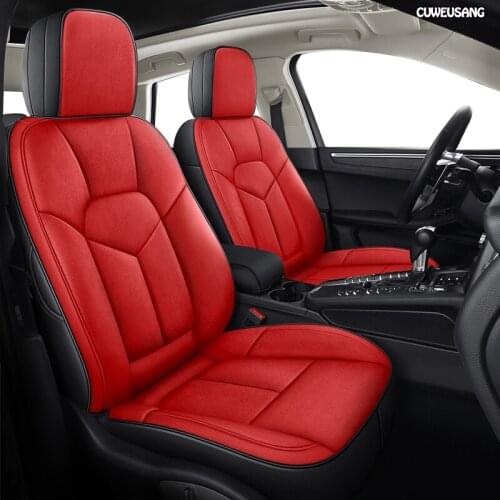 CUWEUSANG Custom Leather car seat covers set For Mercedes-Benz Viano GLK GLA GL CLA CLS CLK SLK GLE GLS GLC Vito car seats