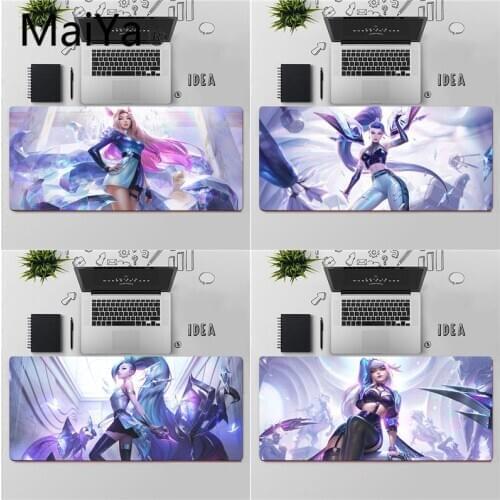 Maiya Top Quality LOL KDA Ahri Akali Kaisa Seraphine Locking Edge Mouse Pad Game Free Shipping Large Mouse Pad Keyboards Mat