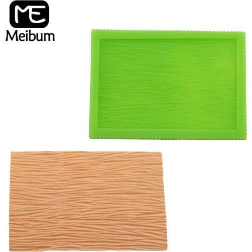 Meibum Tree Bark Pattern Silicone Fondant Cake Mold Party Wood Rind Paste Sugar Craft Border Decorating Mould Baking Tools