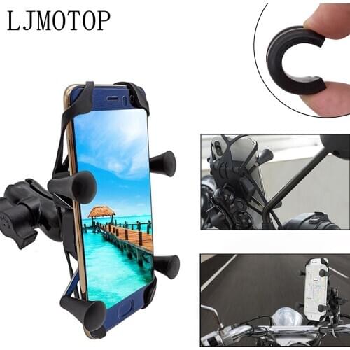 360 Chargeable Motorcycle GPS Phone holder Wired USB Universal Mount For Suzuki BURGMAN 400 GS500E GS X1100F 550M Katana GSX250