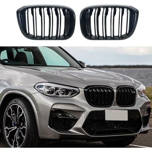 For X3 Front Grill For X3 2020 2021 Front Bumper Racing Grill Kidney Grilles Gloss Black Front Center Kidney Grille