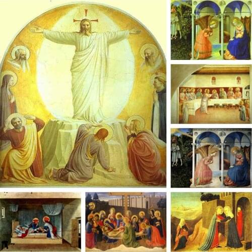 Full Square/Round Drill Fra Angelico Artworks Diamond Painting 5D Embroidery Cross Stitch Kits DIY Mosaic Handmade Home Decor