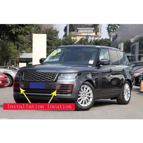 For Land Rover Range Rover Vogue 2018 Car-Styling ABS Gloss Chrome Front Fog Light Grille Cover Trim Accessories 6Pcs