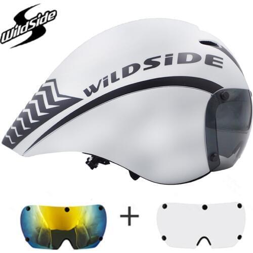2020 new wildside riding bicycle helmet road cycling helmet racing magnetic helmet bike triathlon trial goggles TT bike helmet
