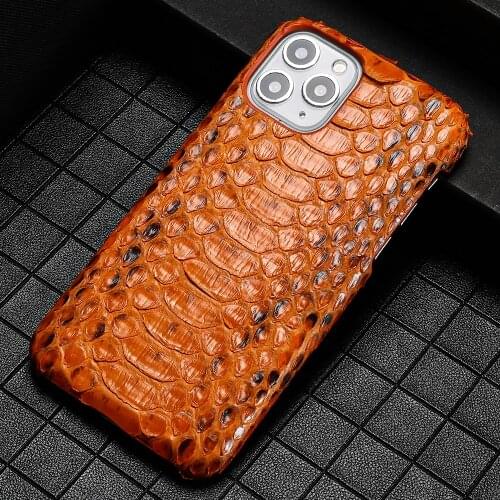 New Arrival python Phone Case for iPhone 12 Pro Max mini 11 Luxury Genuine leather Cover For iphone 11 Pro max XR XS Max 8 Plus