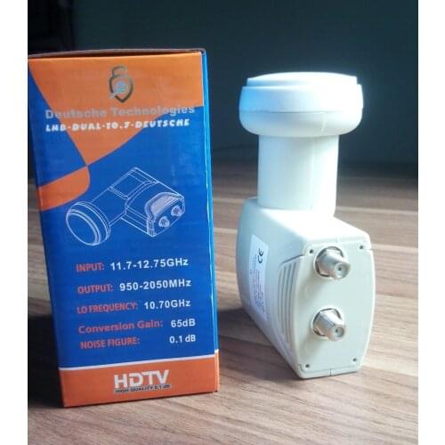 Single natural frequency DUAL 10.70GHz free shipping digital HD KU Band TWIN LNB High Gain Low noise satellite Dish LNB