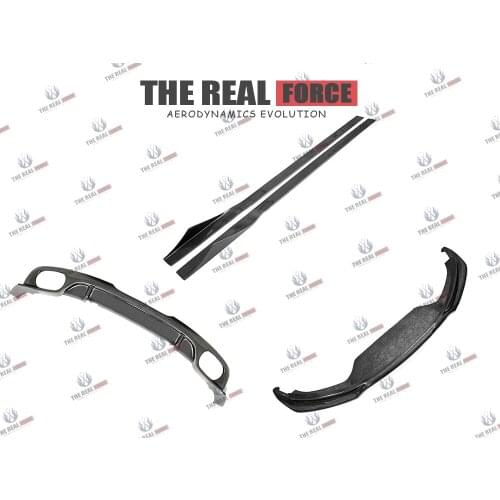 Suitable For 08-14 Audi TT TTS TRF-S Carbon Fiber Full Lip Body Kit - Front Lip Rear Lip Side Skirts