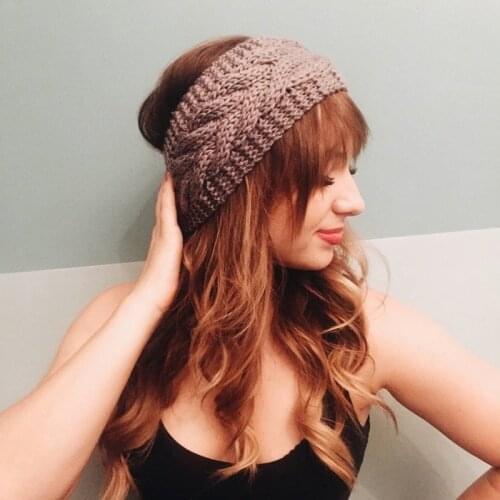 Women Headbands Headwraps Girls Winter Warm Ear Crochet Turban Headwear Lady Solid Wide Knitted Hairband Hair Accessories