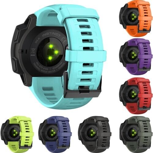 Hight Quality Silicone Strap For Garmin Instinct Smart Watch Replacement Wrist Band With Tool Men Fashion Sport Adjustable Strap