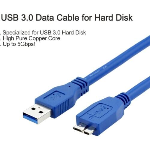 USB 3.0 Male A to Micro B Data Cable Cord High Speed External Hard Drive Disk Cables 4.8Gbps Mayitr
