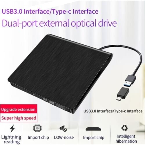 USB 3.0+TYPE-C External DVD RW CD/DVD Writer Burner Reader Lettore Unità Ottica Per Il Computer Portatile PC