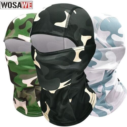 WOSAWE Cycling Bike Bicycle Balaclava Tactical Camouflage Breathable Outdoor Sports Headwear Full Face Motorcycle Riding Scarf