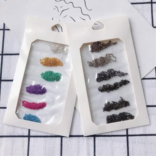 DIY jewelry accessories wholesale nail art chain six color inlaid small pearl metal jewelry nail art decoration