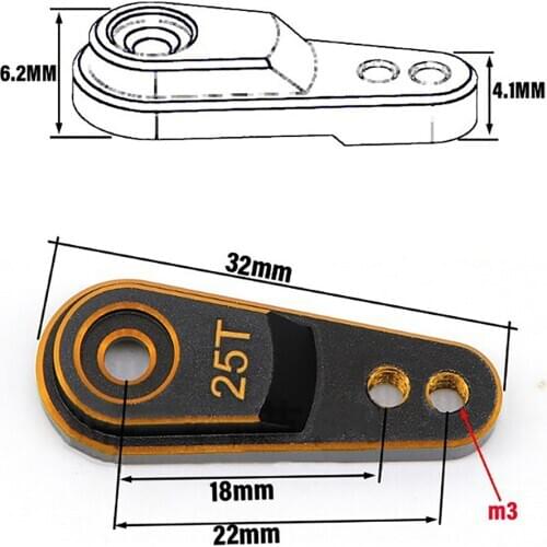 1pc 25T Steering Servo Arm Hard Aluminum Steering Link Arm for TRAXXAS 1/10 TRX-4 Defender RC Crawler Car Upgrade Kit