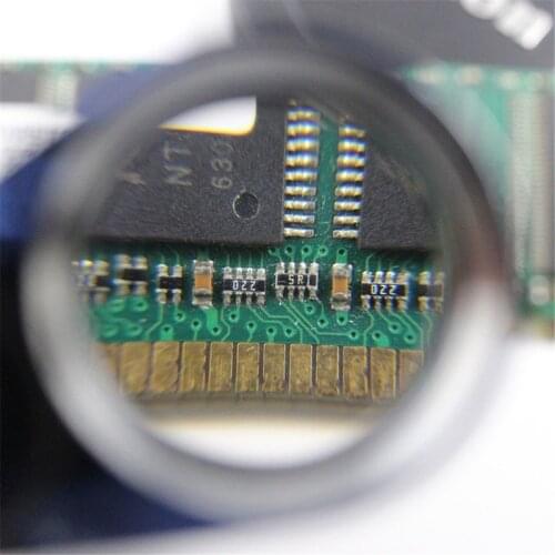 1pc 40X25mm Mini Foldable Magnifier Metal Illuminated Magnifying Glass LED Light