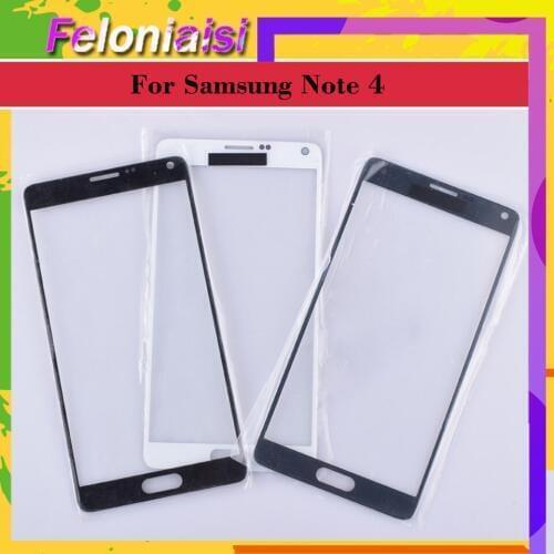 10Pcs/lot For Samsung Galaxy Note 4 N910 N910A N910F N910H Touch Screen Front Glass Panel TouchScreen LCD Outer Lens SM-N910H