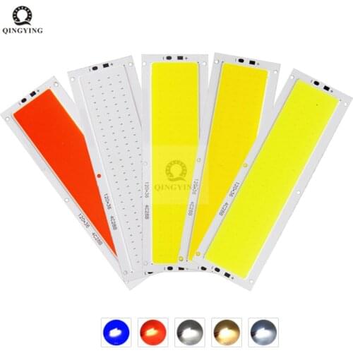 10W LED Light COB Strip Bulb 12V LED Panel Lamp Warm Natural Cold White Blue Color 120x36mm Chip LED Lighting for DIY