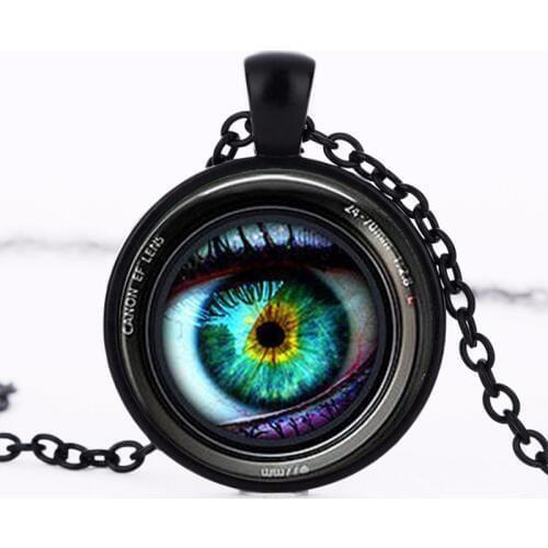 2017 Hot Pokemon inspired pendant necklace, crystal pendants convex round pendants