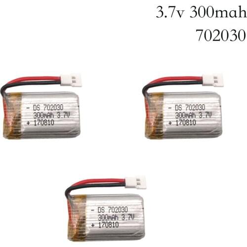 3.7V 300mAH Lipo Battery For E55 FQ777 FQ17W Hubsan H107 Syma X11C Udi U816 U830 RC helicopter 3.7V 300 mAH MX2.0 plug 3pcs/lot