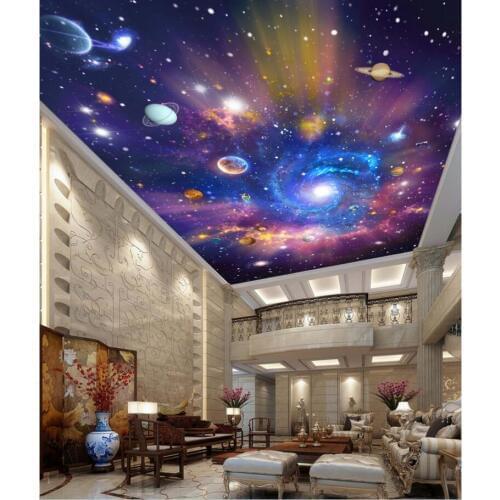 3d ceiling murals wallpaper custom photo non-woven mural Colorful sky universe painting 3d wall murals wallpaper for walls 3 d