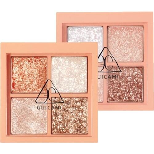 4 Color Eye Shadow Palette Matte Onion Pearlescent Fine Glitter Eye Shadow Fine And Silky Powder Long-lasting Makeup TSLM1