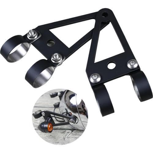 4mm steel headlight bracket turn lights bracket mount Holder Matte Black universal For 41mm Fork