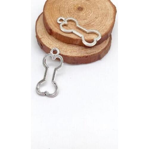 Fashion 40 pcs tiny dog bone charms cute dog bone Pendants fit DIY handmade necklace earring bracelet charms Jewelry Making