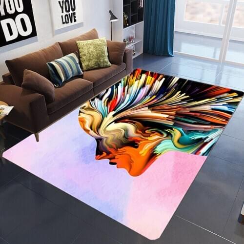 Abstract landscape living room carpet modern cushion bedroom kids room play rug colorful parlor floor mat home decorative