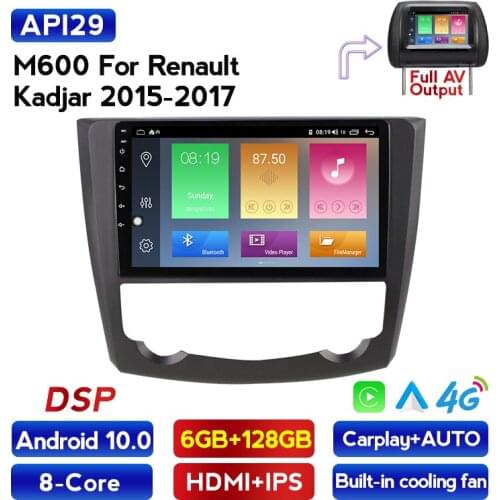 Android 10 Car Radio Voice Control For Renault Kadjar 2015 2016 2017 Stereo Auto Video GPS Support BT Carplay DVR SWC 4G LTE
