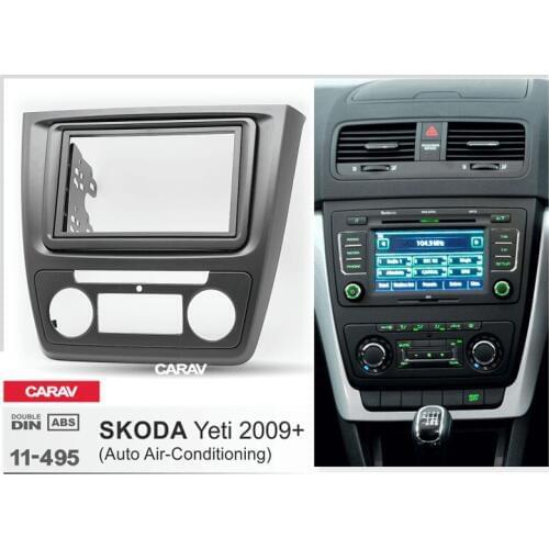 CARAV 11-495 Top Quality Radio Fascia for SKODA Yeti 2009+ (Auto Air-Conditioning) Stereo Fascia Dash CD Trim Installation Kit