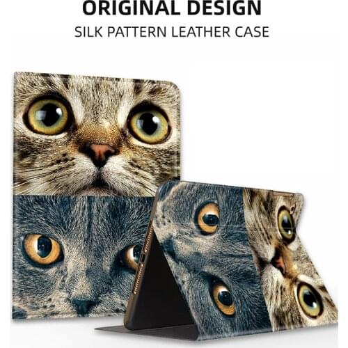 Furry cat cases for iPad mini 5th generation 7.9inch 2018 Print stitching tablet cover for iPad Air 3rd generation 10.5in 2019