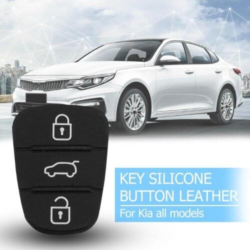 3 Button Remote Key Fob Case Rubber Pad For Hyundai I10 I20 I30 IX35 for Kia K2 K5 Rio Sportage Flip Key Shell Accessories