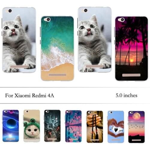 Case Cover For Xiaomi Redmi 4A Case Soft TPU Silicone Colored Painting Phone Cases For Xiaomi Redmi 4A Redmi4A 5.0 inch Fundas