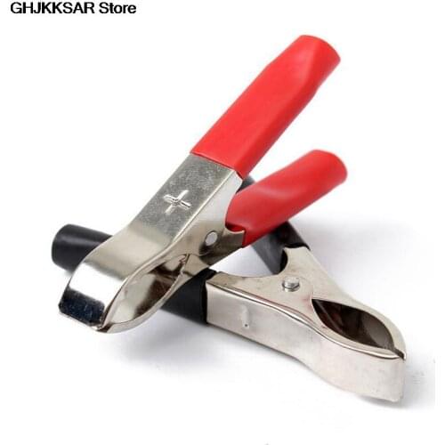 Hot Sale 2pcs 30A Insulated Crocodile Clips 75mm Low Voltage Wire Lead Test Alligator Clamps