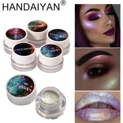 HANDAIYAN 5Color Glitter Eyeshadow Palette Cosmetic Shining Eye Makeup Palette Highlight Illuminator Contour Make Up Highlighter