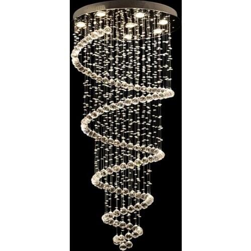 Crystal Chandeliers Hot Sale Luxury Clear Modern Lighting Ceiling Chandeliers Lights for Indoor Dining Room Stairs Hallway