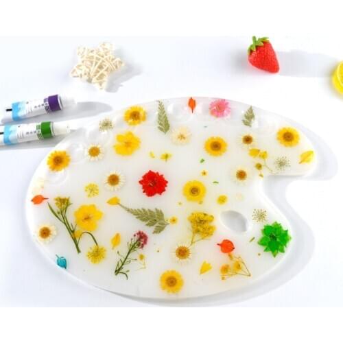 Handmade Artist Paint Palette Resin Casting Mold Oval Shape Paint Pallete Molds LX9E